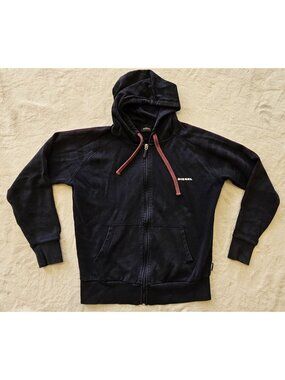 DIESEL Lounge Wear Mens Hoodie Full Zip Sweatshirt Size M